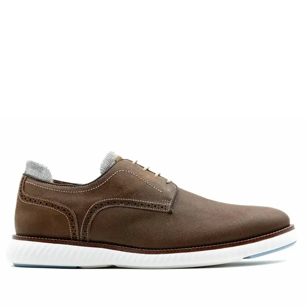 Martin Dingman Brown Leather Derby with White Sole